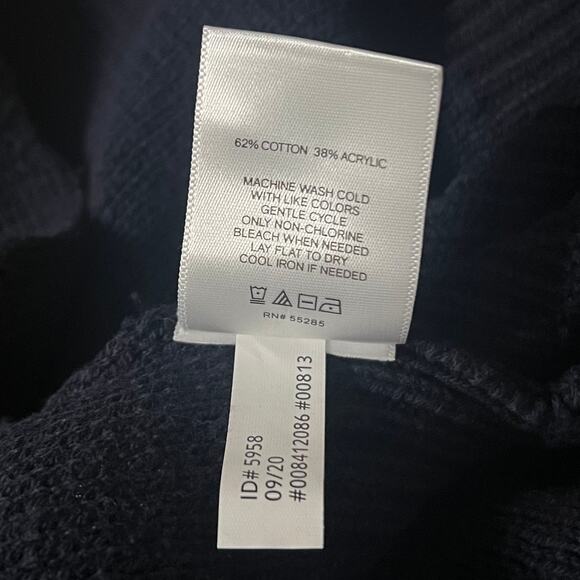 Express Navy Blue Knit Double Breasted Peplum Sweater Size Large - Picture 5 of 5